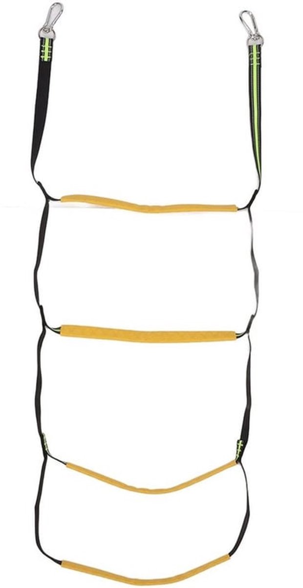 Boottouwladder Draagbaar - Antislip - Opvouwbaar - Lichtgewicht - 4 Treden - Roestvrij Staal Zwart - Zwemladder