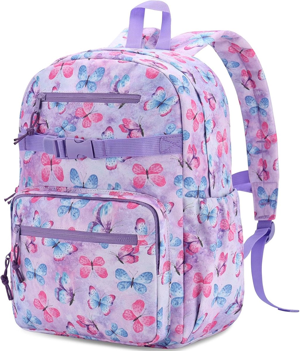 Rugzak voor meisjes en jongens, schattige kinderrugzak, waterdicht, licht, met borstband, voor kleuterschool, kleuterschool