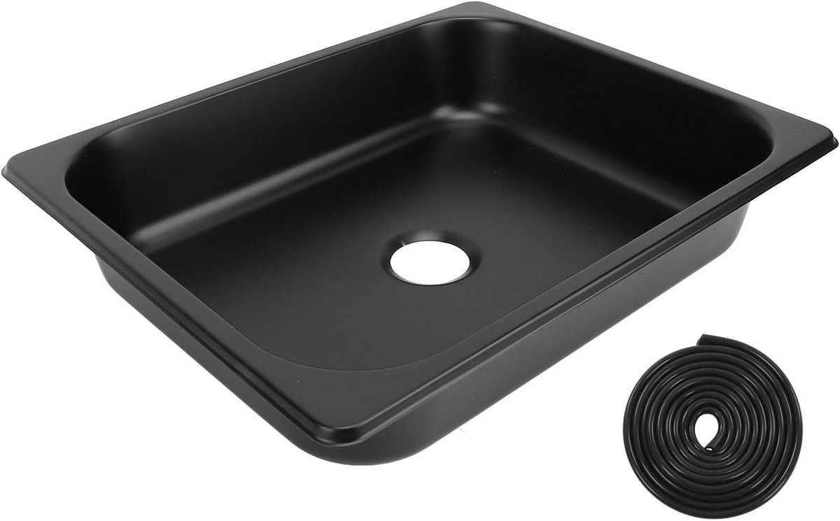 Spoelbak voor camper, keukenspoelbak van roestvrij staal, vierkant, voor keuken en badkamer, inbouwspoelbak, enkele spoelbak (Spraying Plastic)