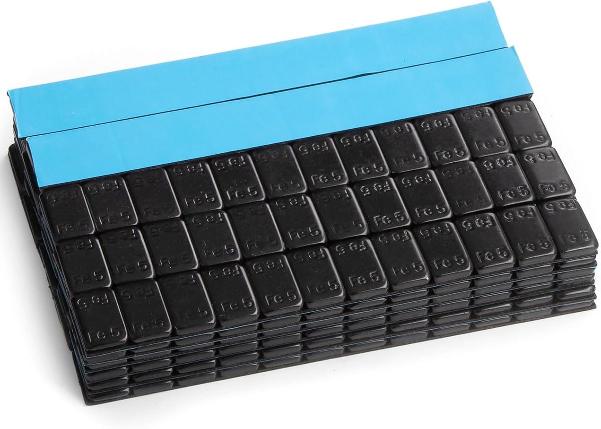 25 GAsuppply Kleefgewichten | Balanceergewichten | 25 Zelfklevende Staven 12 * 5g | Voor Aluminium Velgen | Verzinkt en Kunststof Gecoat