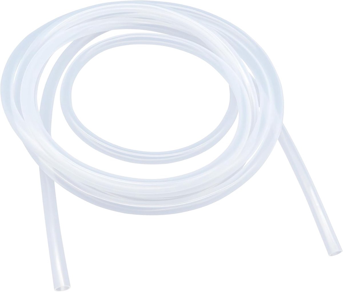 Slang, 4 mm x 8 mm (binnendiameter x buitendiameter), 5 meter lang, geschikt voor contact met levensmiddelen, flexibel, transparant, water- en luchtslangen, voor pompoverdracht