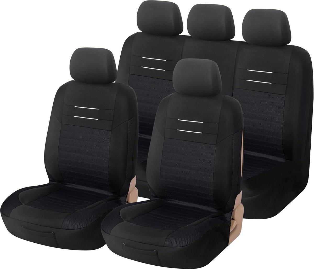 Autostoelhoezen Set Universeel Versie 2026 | Stoelhoezen Voorstoelen en Achterbank | Auto Accessoires Interieur Decoratie