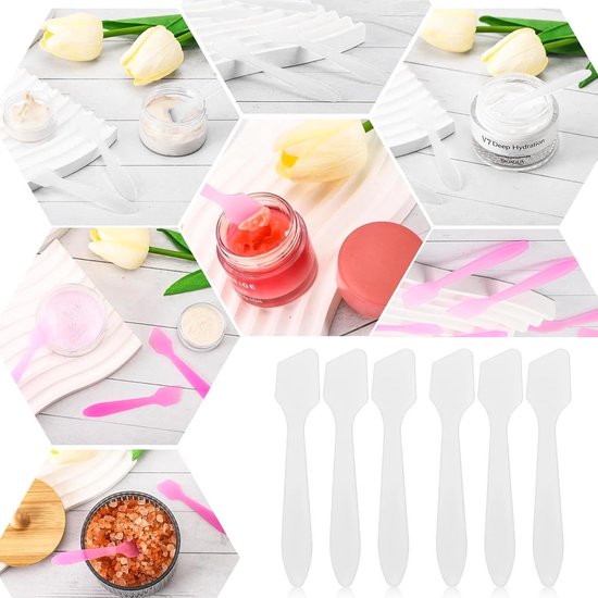 Spatels van kunststof applicator, Mini Scoop voor crèmespatel, cosmetica masker scoop, klein masker cosmeticaspatel, make-up donatie spatels gereedschap, meerkleurige — afbeelding 4