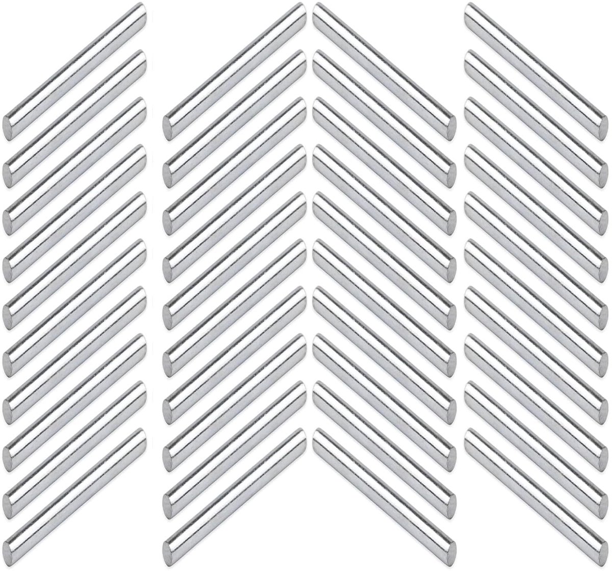 40 stuks metalen plankpennen, cilindrische steunpennen, vloerpennen voor IKEA IVAR-planken en -kasten (zilver)