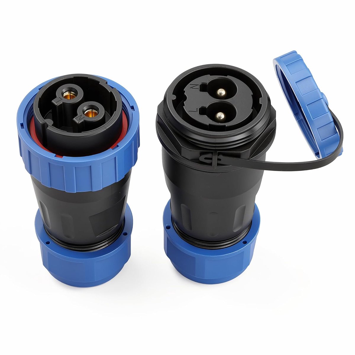 Docking Connector 2 Pin IP68 Waterdicht Schroefbeëindiging Hoge Stroomcapaciteit, voor Industriële Automobiele Toepassingen