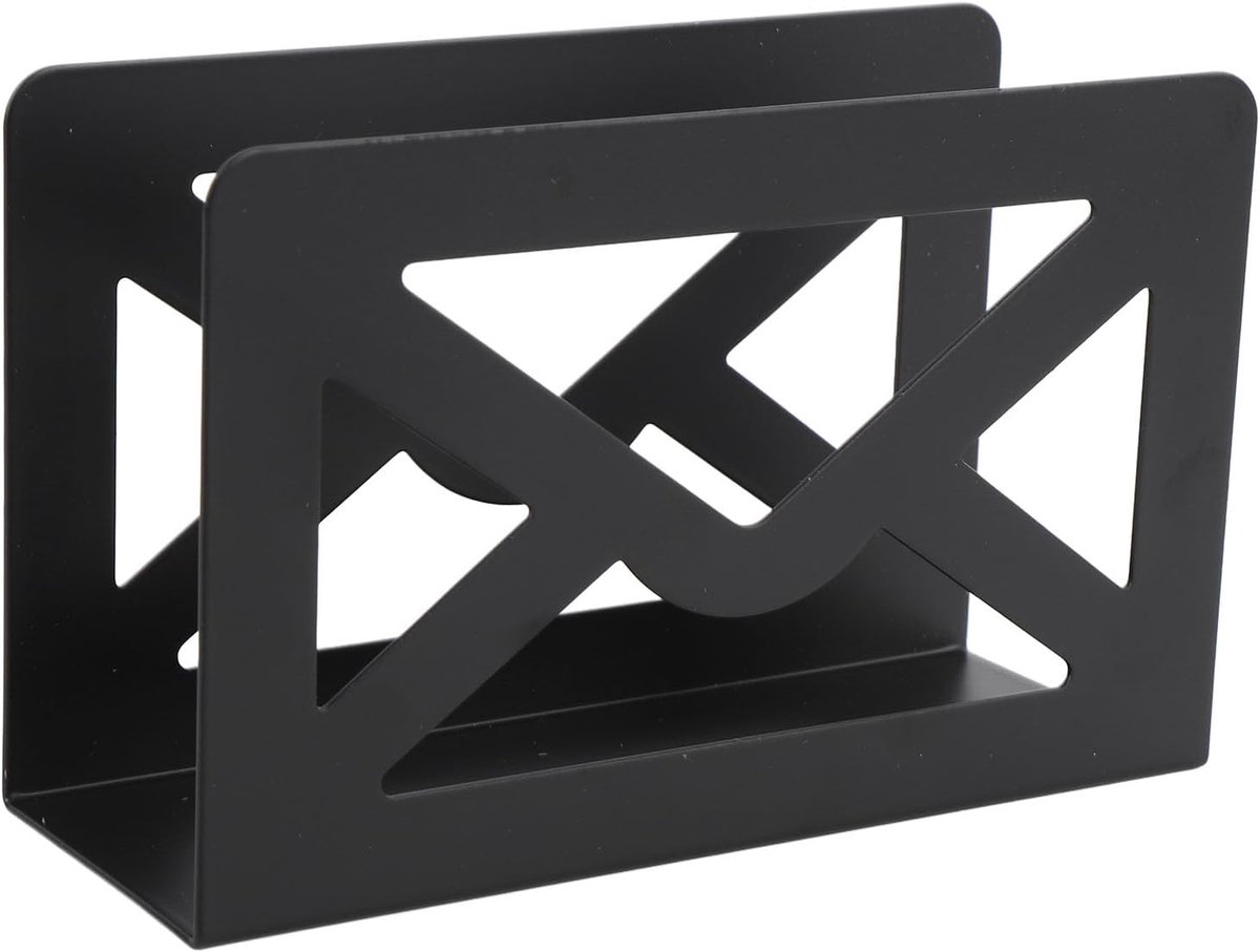 Desktop-mailhouder, Brievenhouder-organizer Bureau-organizer met Envelopontwerp, Zwart, 9,52 Oz