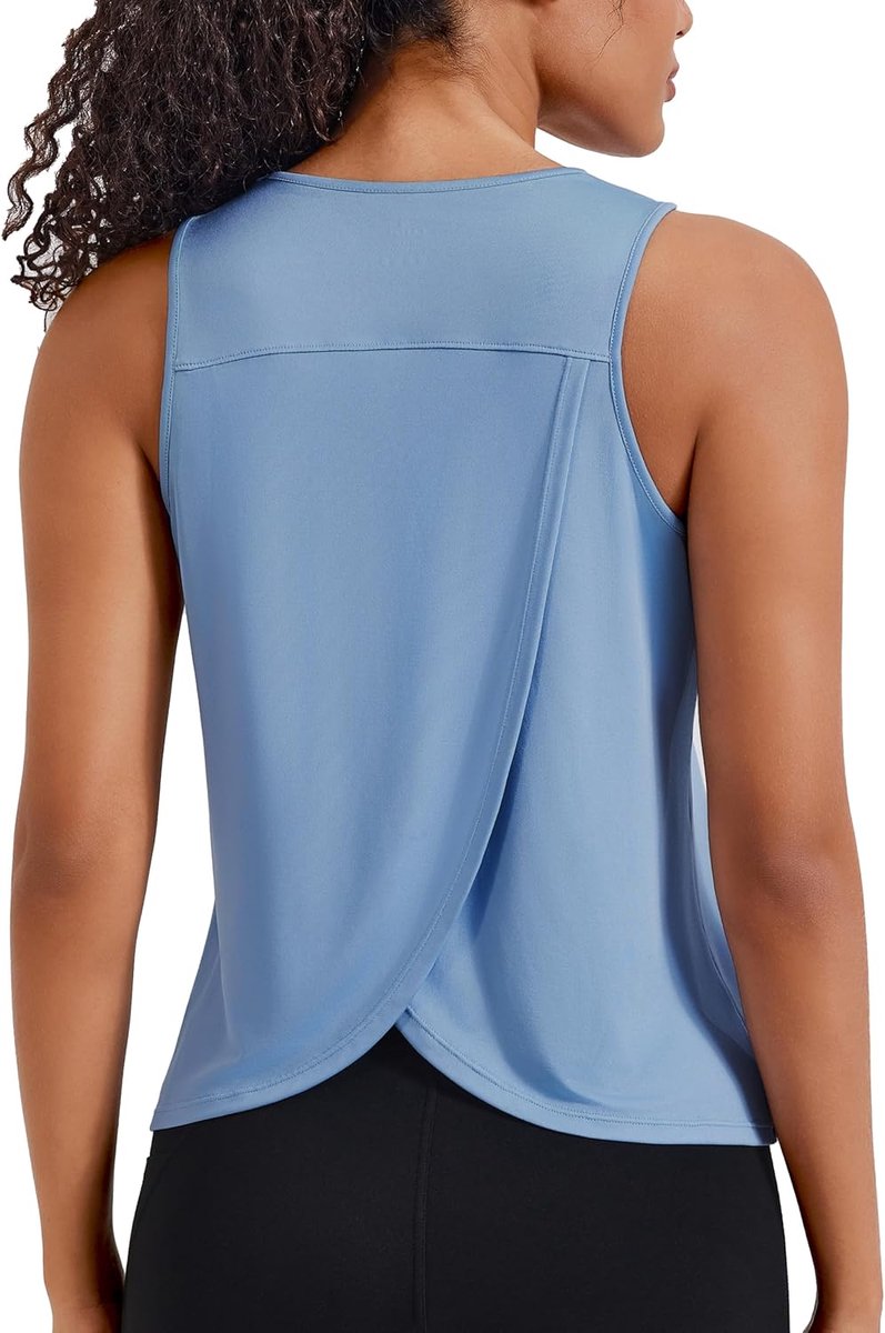 Dames Tanktop Zomer Tops Tanktops Met Open Rug Trainingsmodel Racerback