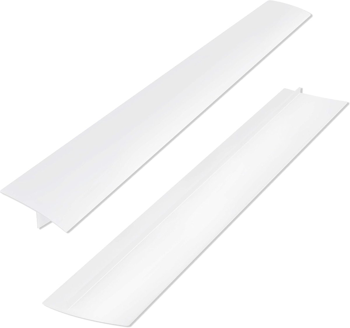 Siliconen kloofafdekking, voor keuken, oven, fornuis, aanrecht, wasmachine, of kookplaat, sealstrip, ca. 53,3 cm, verpakking van 2 stuks, wit