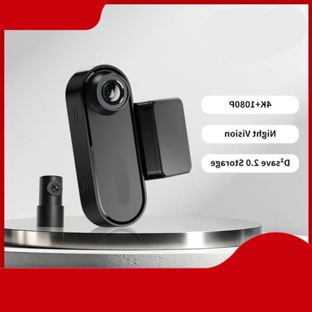Dashcam voor Auto – Navigatiesysteem – 4K Dual Voor- en Achtercamera – GPS Navigatie – ADAS Ondersteuning – Nachtzicht – Spraakbesturing – Ultra HD Autocamera – Inclusief Hardwire Kit