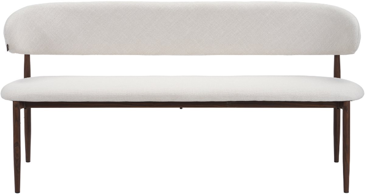 Bronx71® Eetkamerbank Lara linnen off white 160 cm - eettafelbank - eetbank