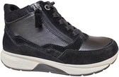 Gabor 0804.01.001 Rolling Soft Hoge Veterschoenen Zwart Leer en Suede Dames - Zwart - Maat:39