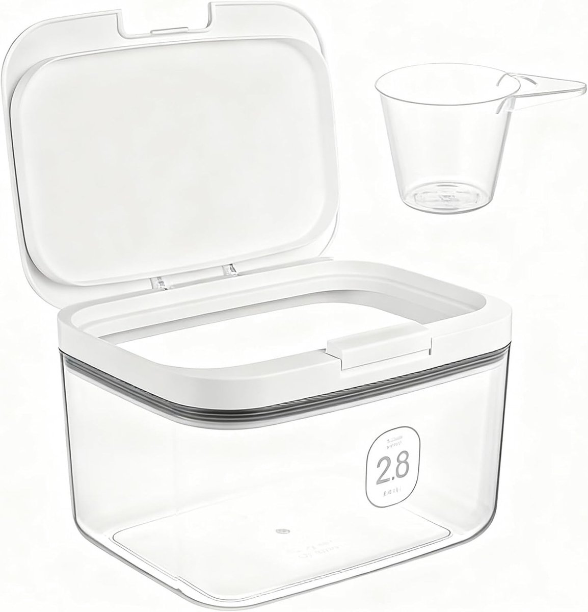 Omgoods - Transparante Opslagdoos voor Wasmiddel 2.8L