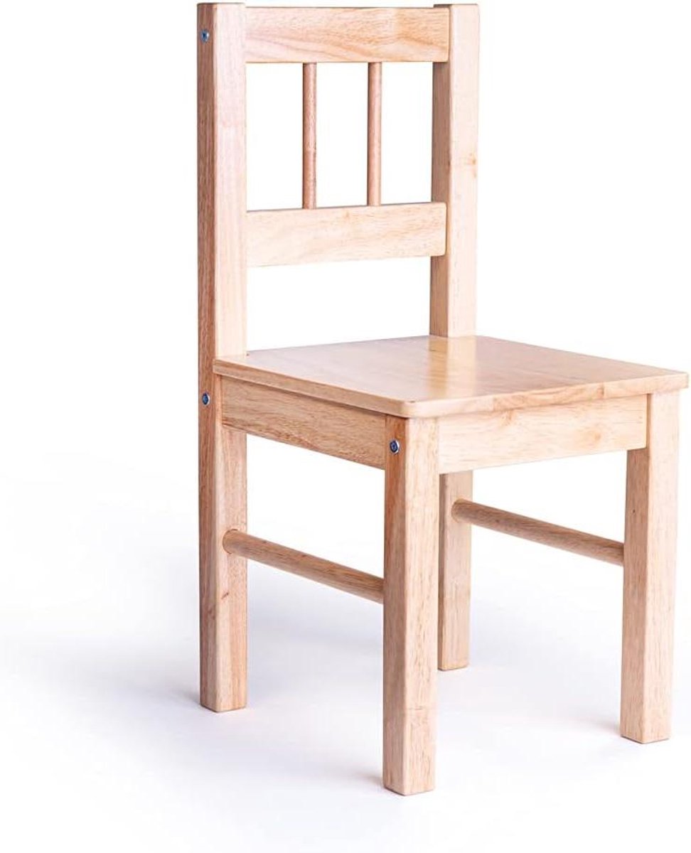 Kinderstoel Hout - Peuterstoel Speelstoel - Spelen en Leren - Stevig en Robuust - 29 x 27 x 56.5 cm
