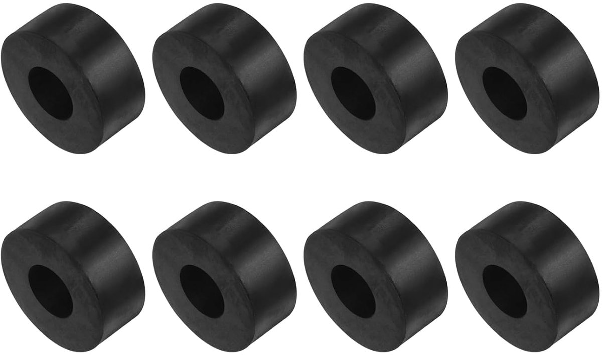 8 stuks rubberen spacers, 8 x 10 x 40 mm, anti-vibratie-isolatiepads, voor thuis, auto's, bootaccessoires, neopreen, zwart