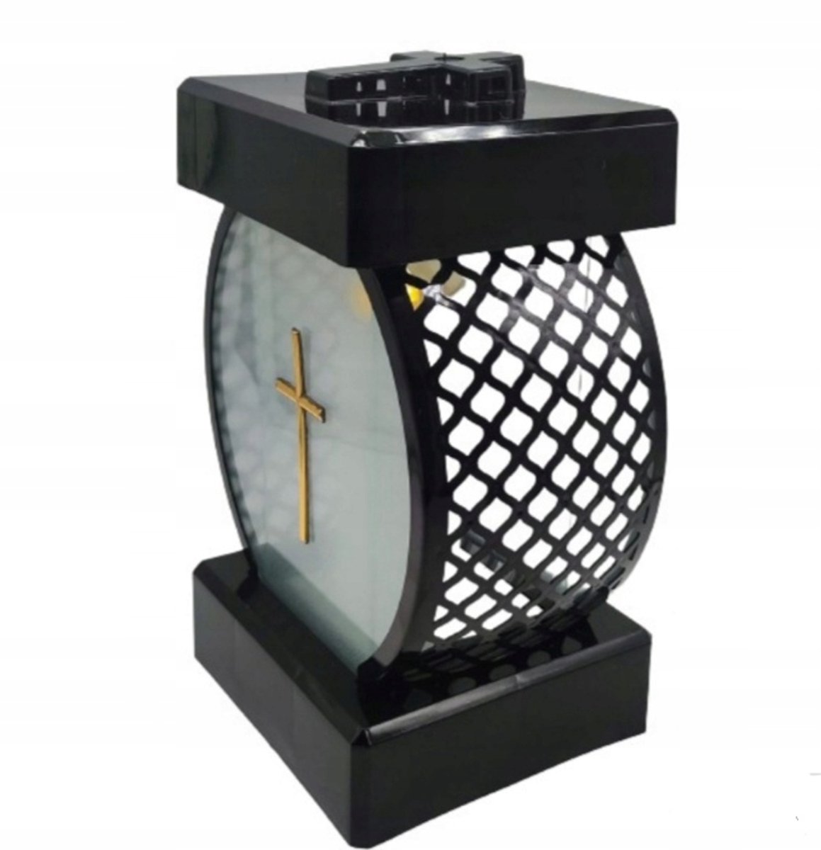 Glamour Grafkap Graflicht - 30cm Hoog - Zwart Metallic