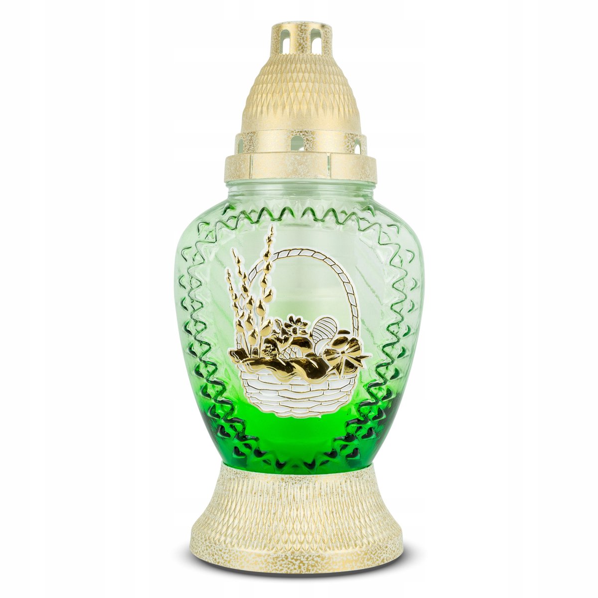Groene Paas Graflicht 25 cm met Mandje & Brandewiel