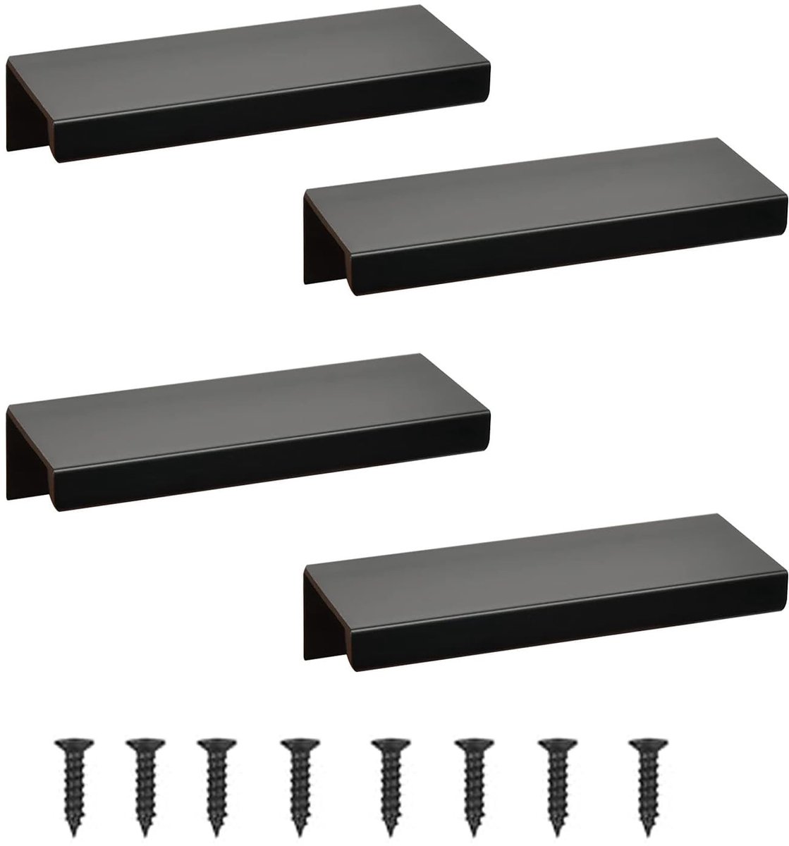 SolidKeus - Set van 4 Verborgen Meubelhandgrepen in Aluminium