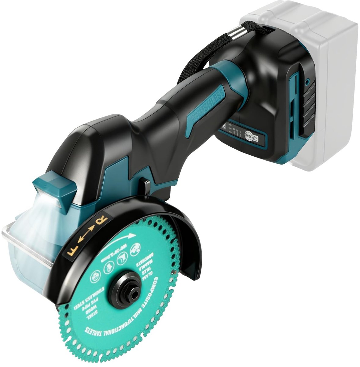 SolidKeus - Draadloze Mini Cirkelzaag met 2 Zaagbladen en LED Licht