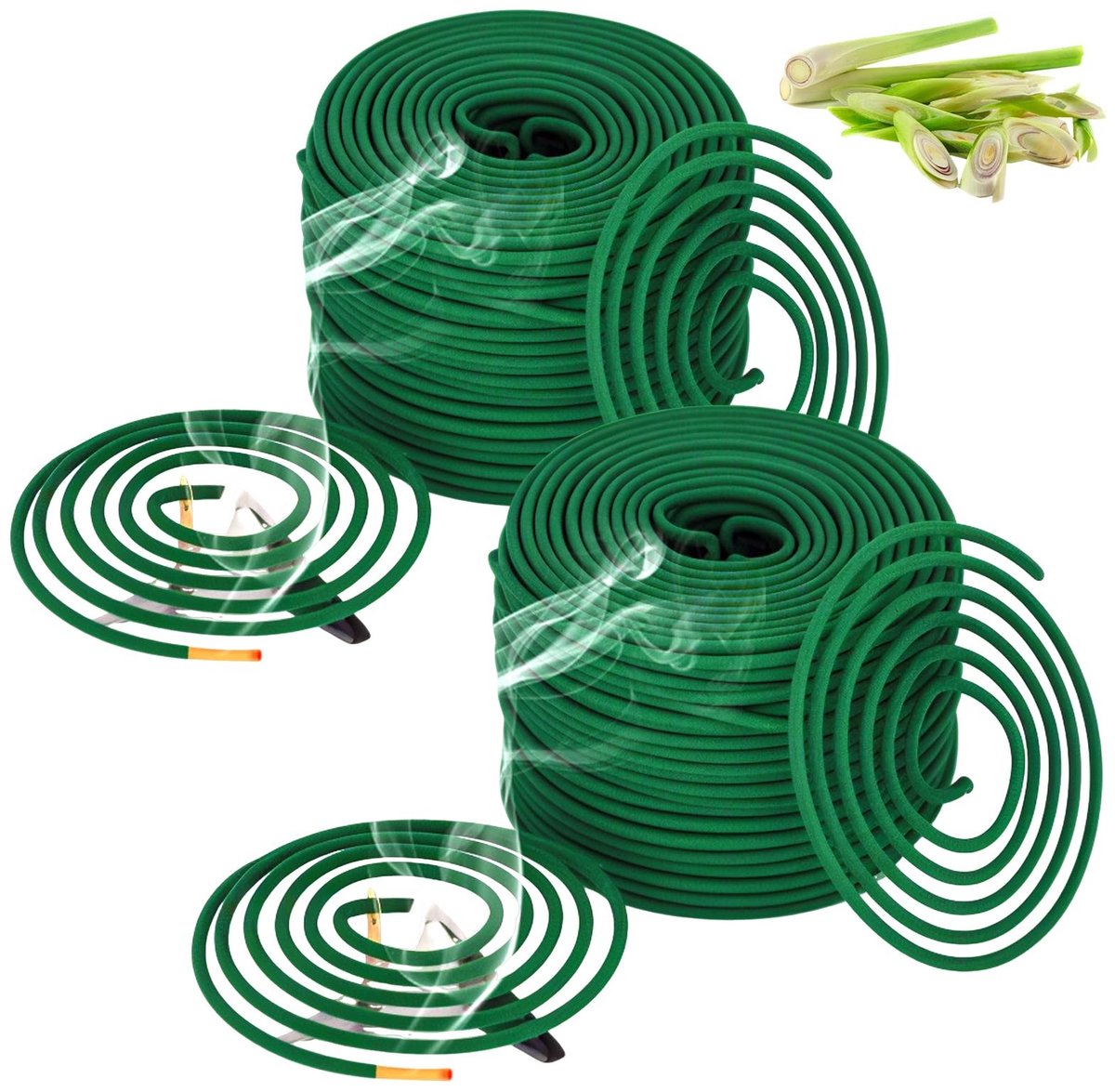 SolidKeus - Set van 100 Citronella Wierookspiralen met Houder voor Buiten