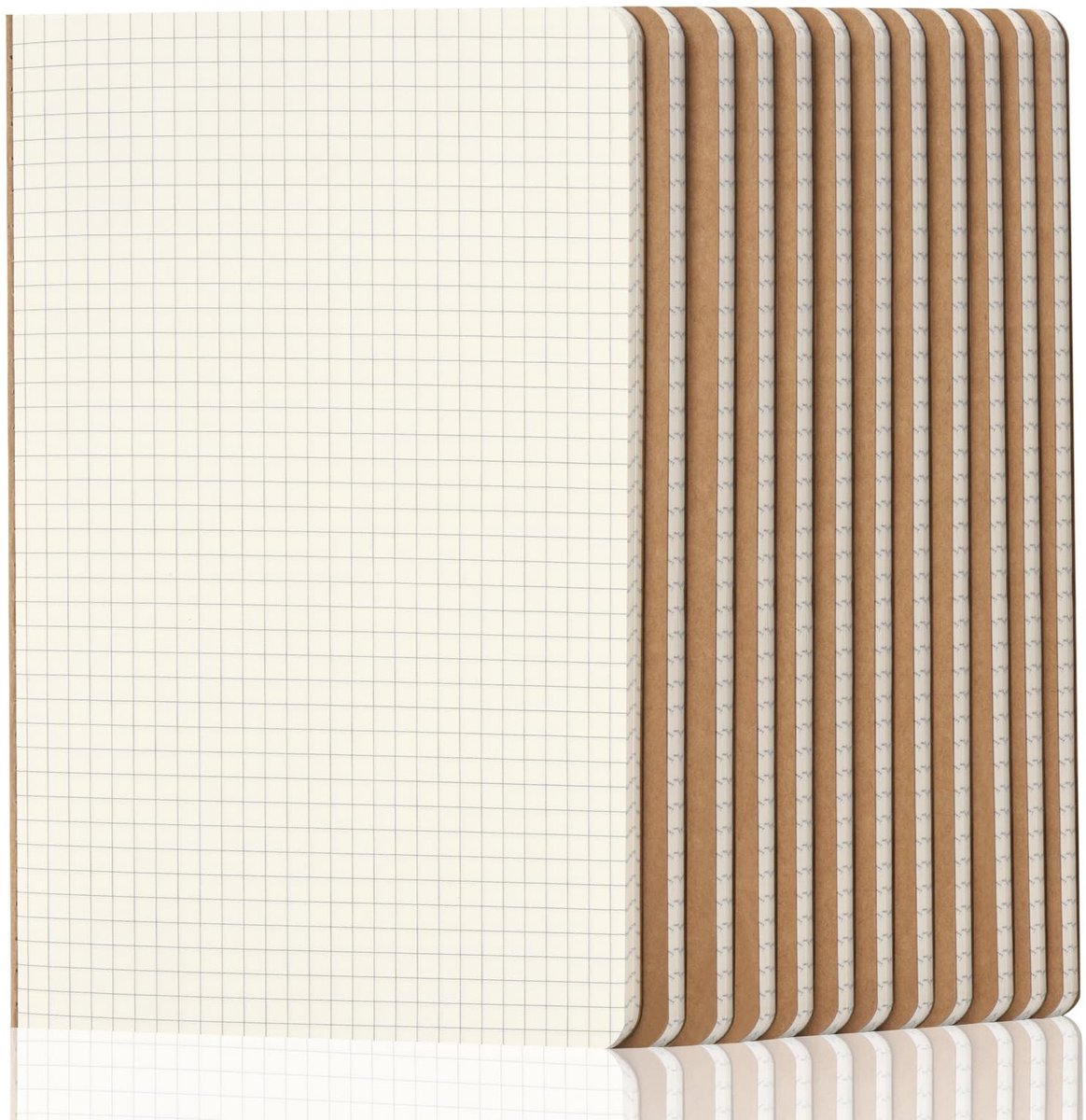 SolidKeus - Set van 12 A5 Notebooks met Geruite Bladzijde