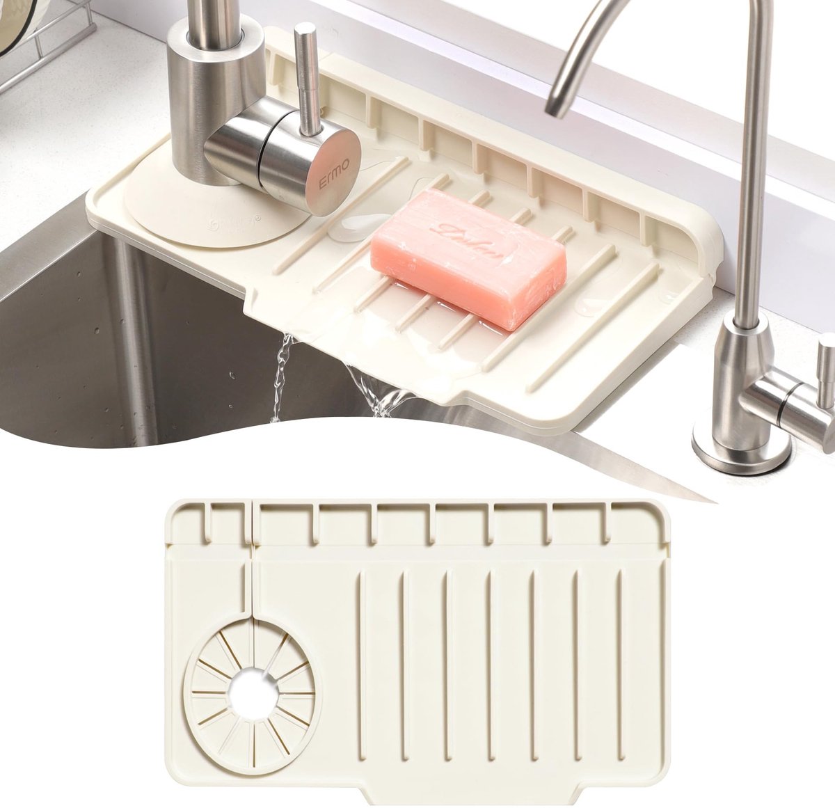 SolidKeus - Universale Silicone Faucet Mat voor Keuken en Badkamer 27 x 15cm
