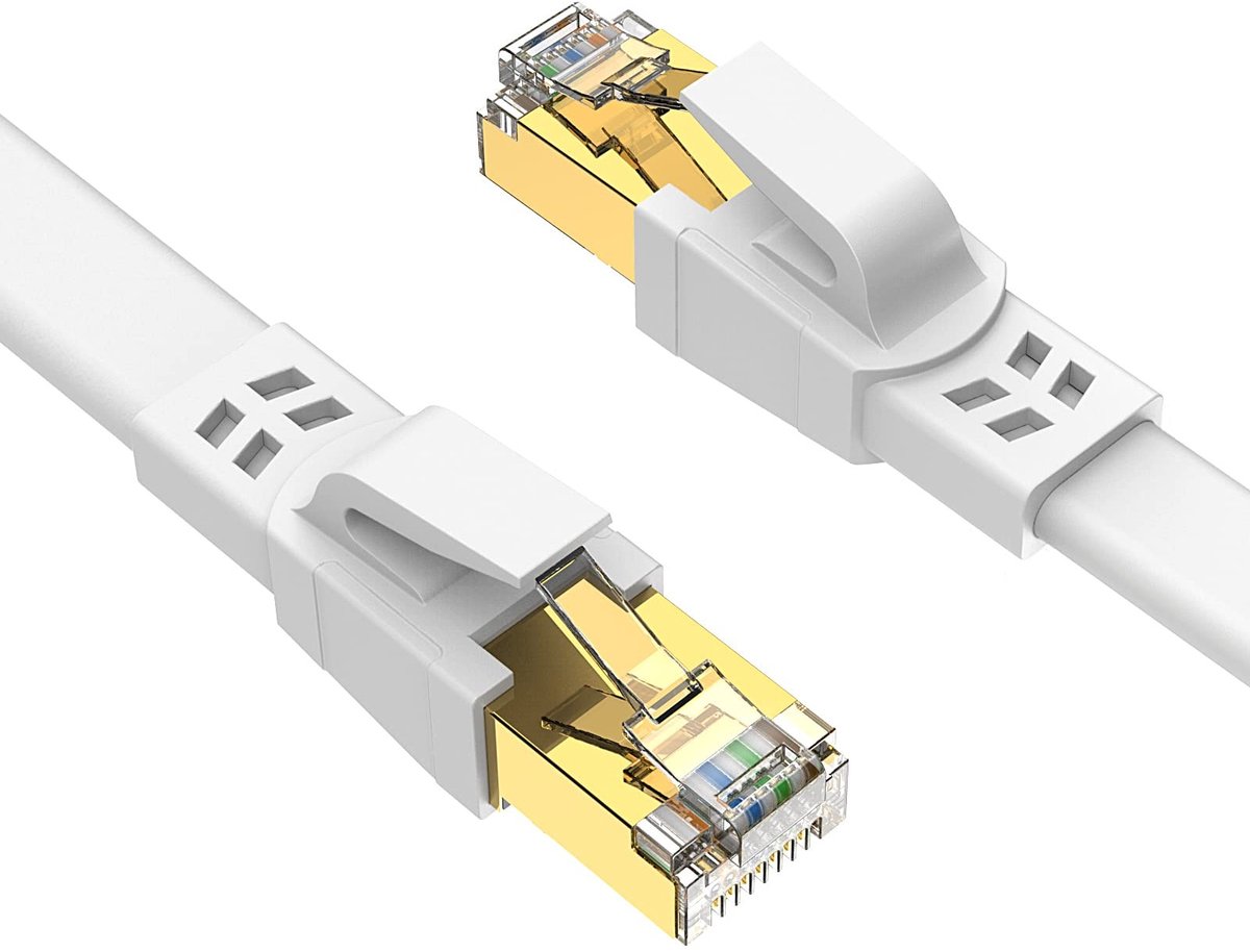 SolidKeus - Cat8 Ethernet Kabel 2.5m 2-Pack voor Hoge Snelheid en Duurzaam Gebruik