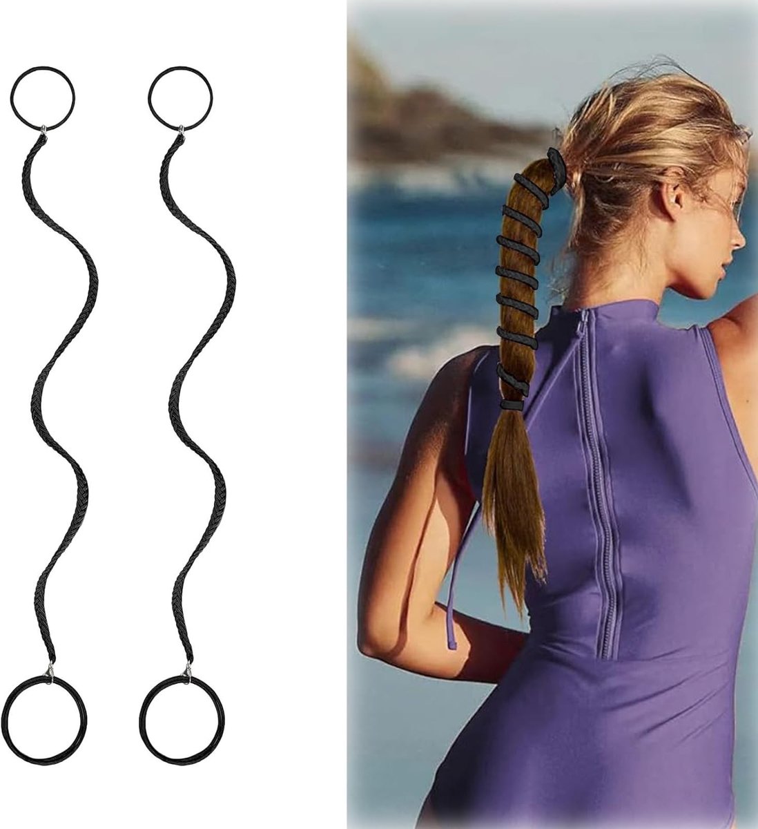 SolidKeus - 2 Stuks Elastische Scrunchies voor Dames voor Sport