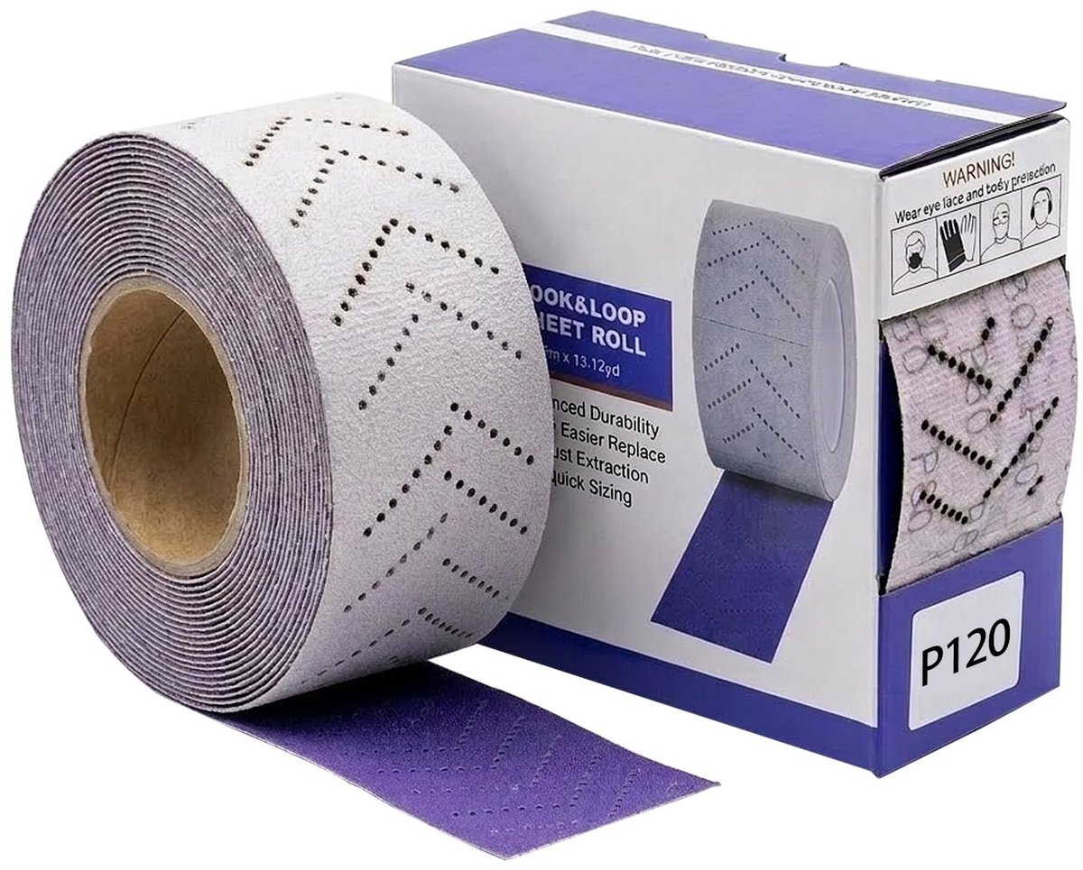 SolidKeus - Keramische Schuurpapierrol 70x12m Korrel 120 voor Hout en Metaal