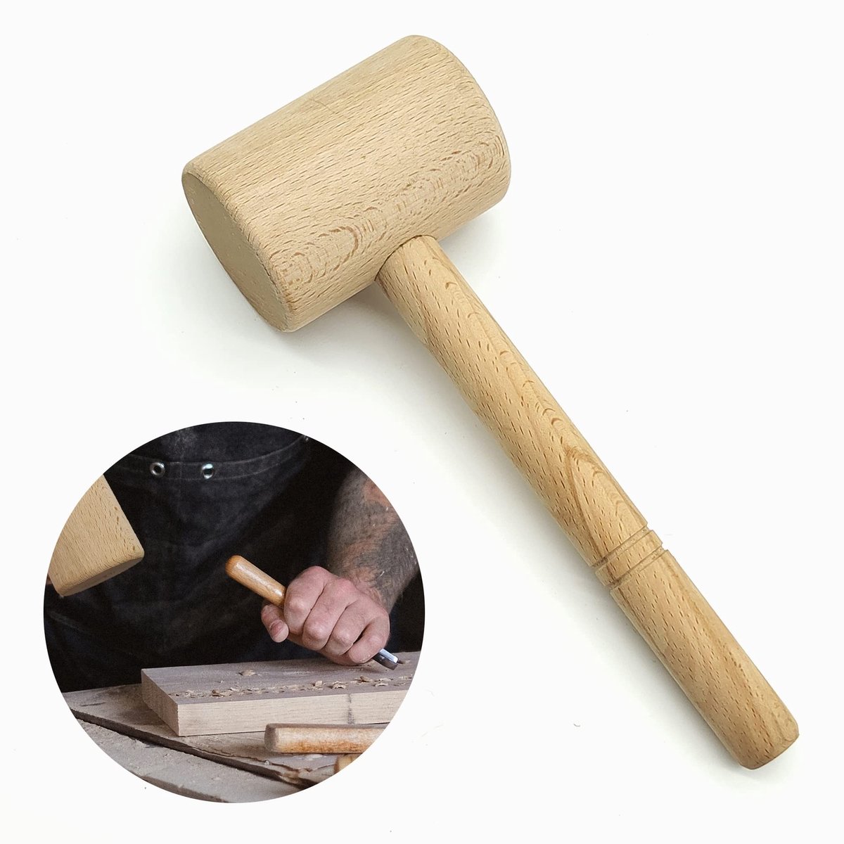 SolidKeus - Houten Hamer voor Montage van Meubels en Gereedschap