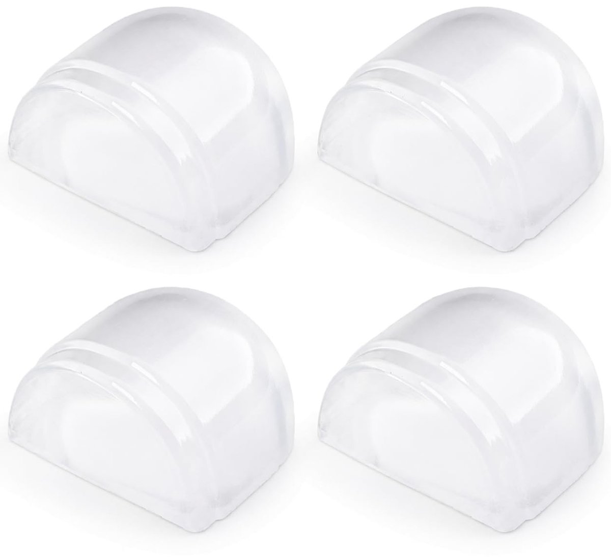 SolidKeus - Set van 4 Transparante Deurstoppers van Siliconen