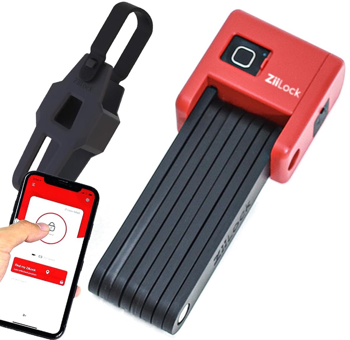 SolidKeus - Slimme Vouwslot met Vingerafdruk en App, Compact en Diefstalproof