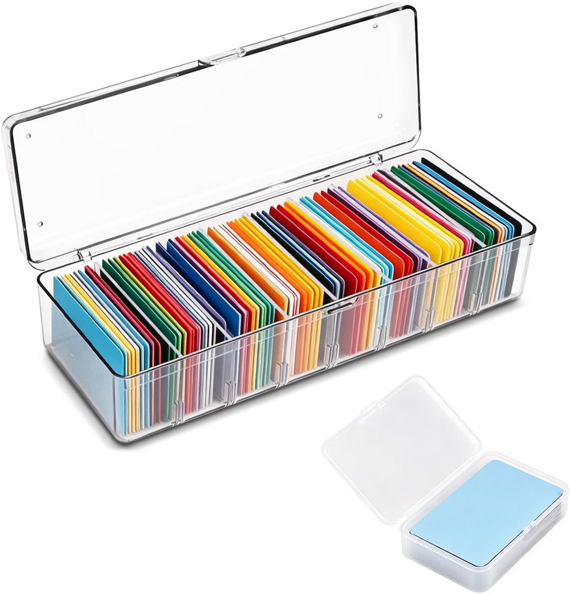 SolidKeus - Transparante Kaartenbox met Scheidingsplanken
