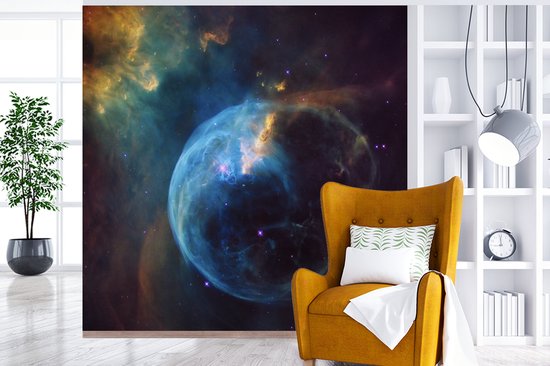 Papier peint - Papiers Papier peint photo Galaxy - Planète - Blauw - Largeur 240 cm x Hauteur 240 cm