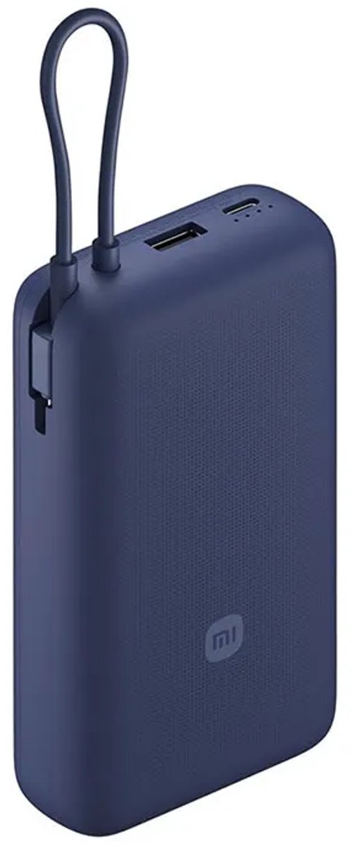Xiaomi 33W Powerbank 20.000 mAh (Geïntegreerde kabel) Blauw - afbeelding 3