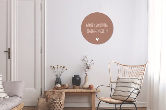 Wall Circle - Wall Circle - Texte - Aventures - Découvrir - Aluminium - ⌀ 30 cm - Intérieur et Extérieur