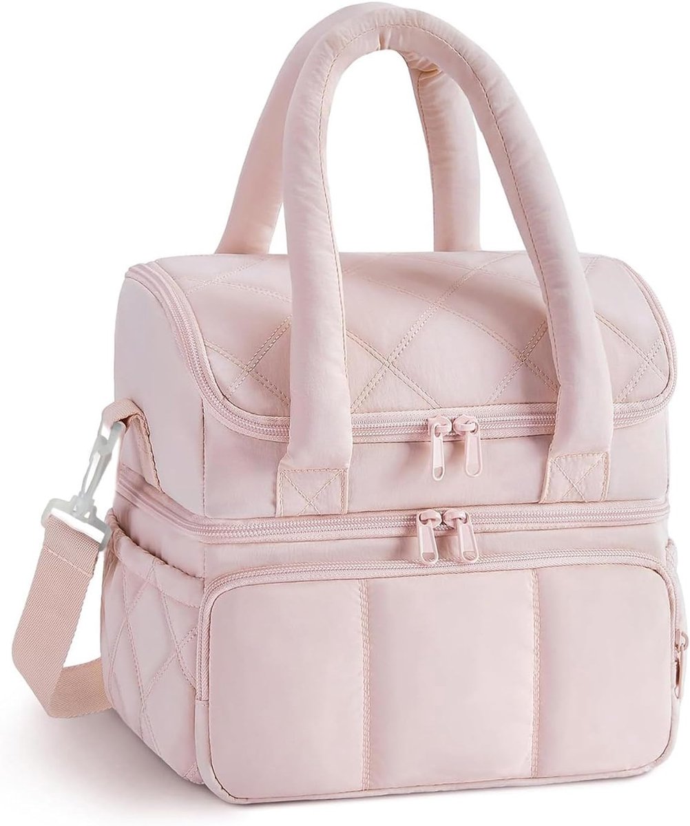 SnelShoppen - Insulated Lunch Bag voor Vrouwen - Dubbelwandige Koeltas - Lekvrij en Duurzaam - Gevoerde Lunch Bag voor Picknick, Reizen, en Op Kantoor