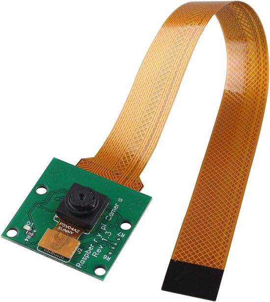 SnelShoppen - ZDE Camera Module 5 Megapixels met IR Filter, 1080p Video Camera met Flexibele Kabel van 15 cm, Compatibel met Raspberry Pi 5/4B/3B+/3B/