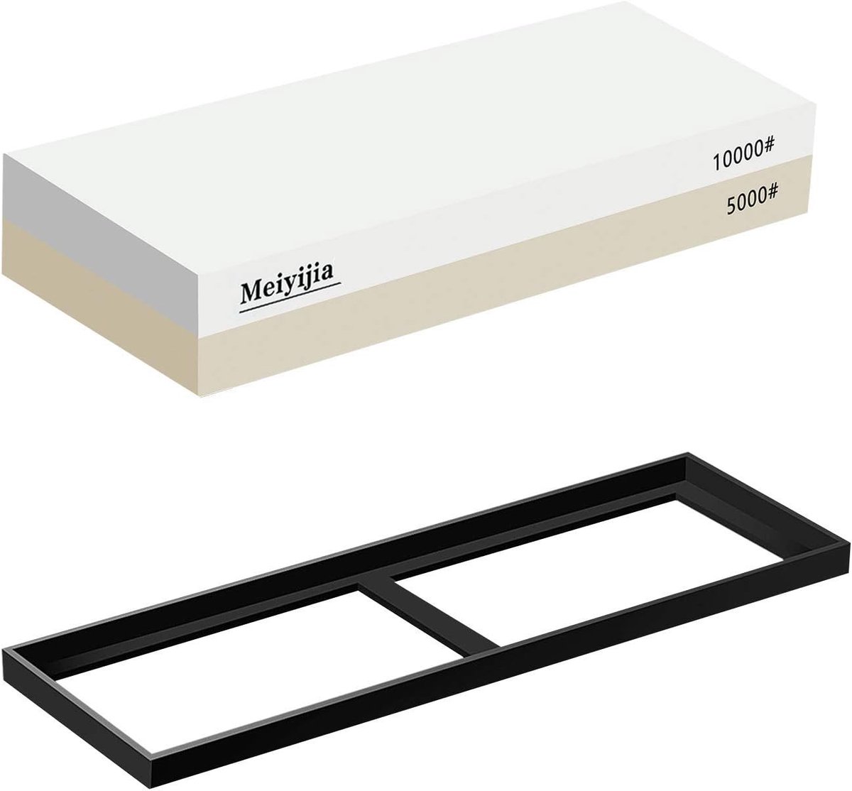 SnelShoppen - Dubbelzijdige Slijpstenen met Leveling Stone, Hoekgids, Bamboe Basis en Siliconen Pad - Perfect voor Keuken, Professionele Slijpwerkzaam