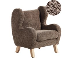 FARUM - Fauteuil enfant - Marron - Bouclé