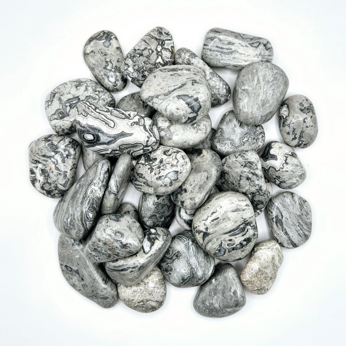 Edelsteen Picture Jasper Chips Trommelstenen 2-4cm (100 gram)