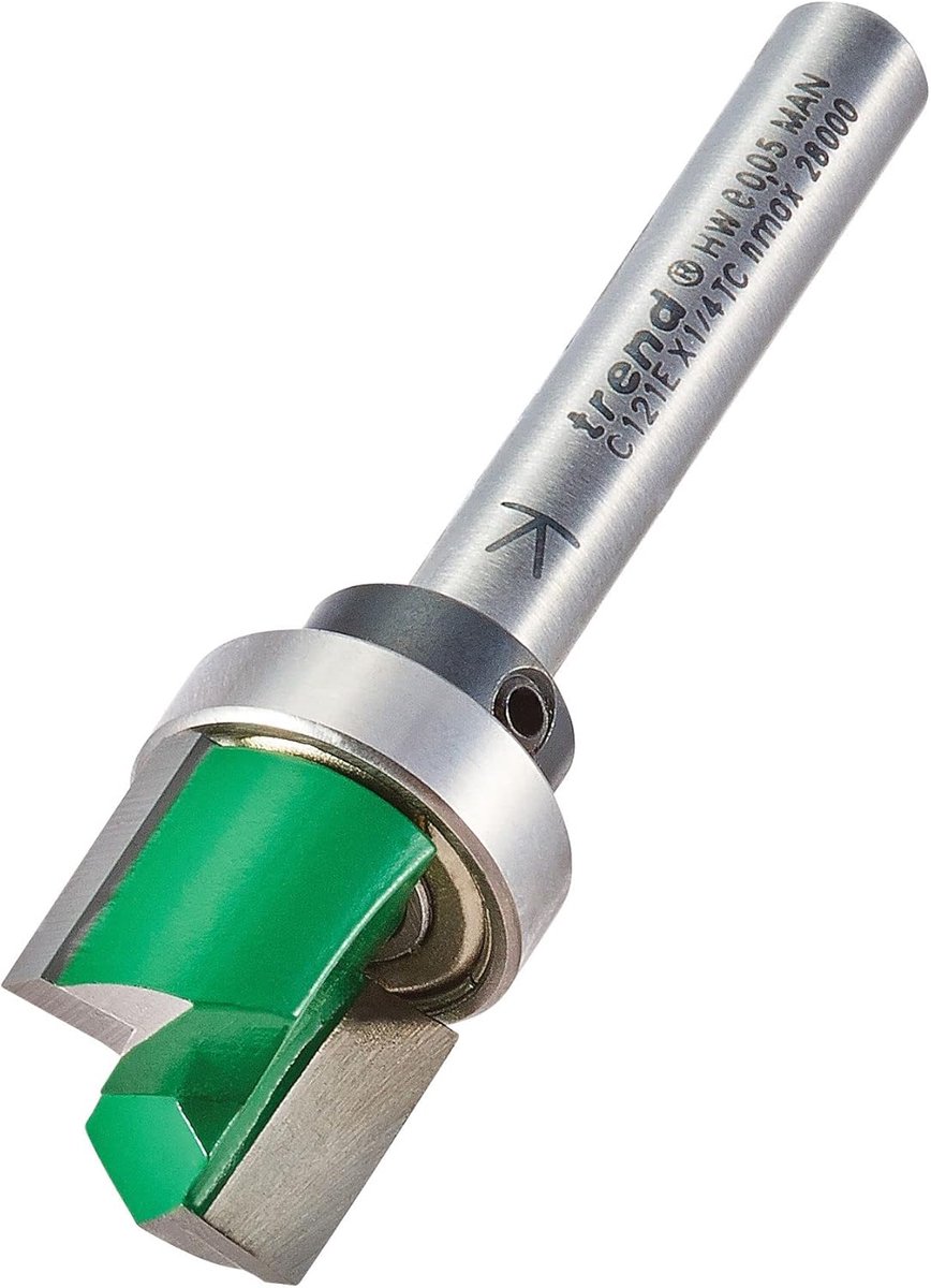 SnelShoppen - Professionele Profiel Frees met 1/4 Inch As, 15.9mm Snijdiameter, 12.7mm Snijlengte, Hardmetalen Tip voor Hout, Kunststof en Metaal