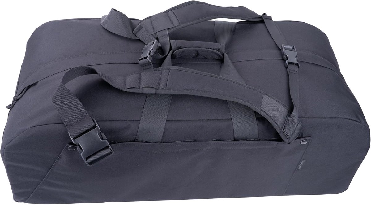 SnelShoppen - Combat Pilot 85L Duffle Bag - Waterdichte Military Duffel Bag voor Gym, Werk, Tactical Reizen, Zwart, 2-Way Draagtas
