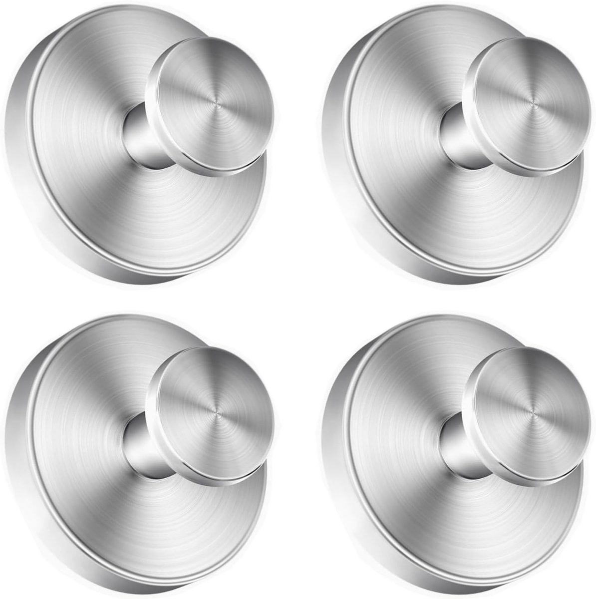 SnelShoppen - Suction Cup Hooks 4x Sterke RVS Zuignap Haken - Herbruikbare Waterdichte Haken voor Badkamer, Keuken, Kleding, Handdoeken en Accessoires