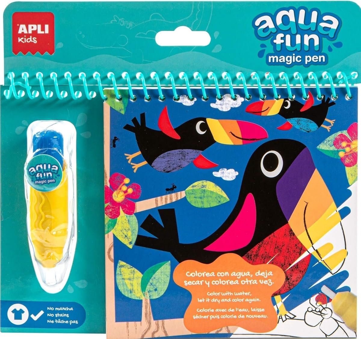 SnelShoppen - APLI Kids 15225 - Kleur- en Verfpad met Jungla Water voor Kinderen - Creatief Knutselen, Kantoor, Binnenshuis, Plezier met Kleur en Verf