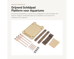 Aquarium Drijvend Eiland - Schildpad Terras - Klimladder - Geschikt voor 11-40 cm - Amfibie Decoratie - Professionele Oplossingen - Schildpadplatform