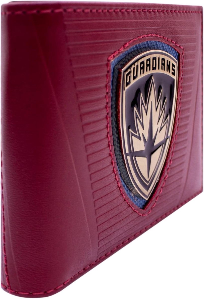 SnelShoppen - Wallet Portemonnee Star Lord Of The Galaxy Embleem, Dubbel Vouw ID & Kaartenhouder, Rood, Compact & Duurzaam, Ideaal voor Dagelijks Gebr