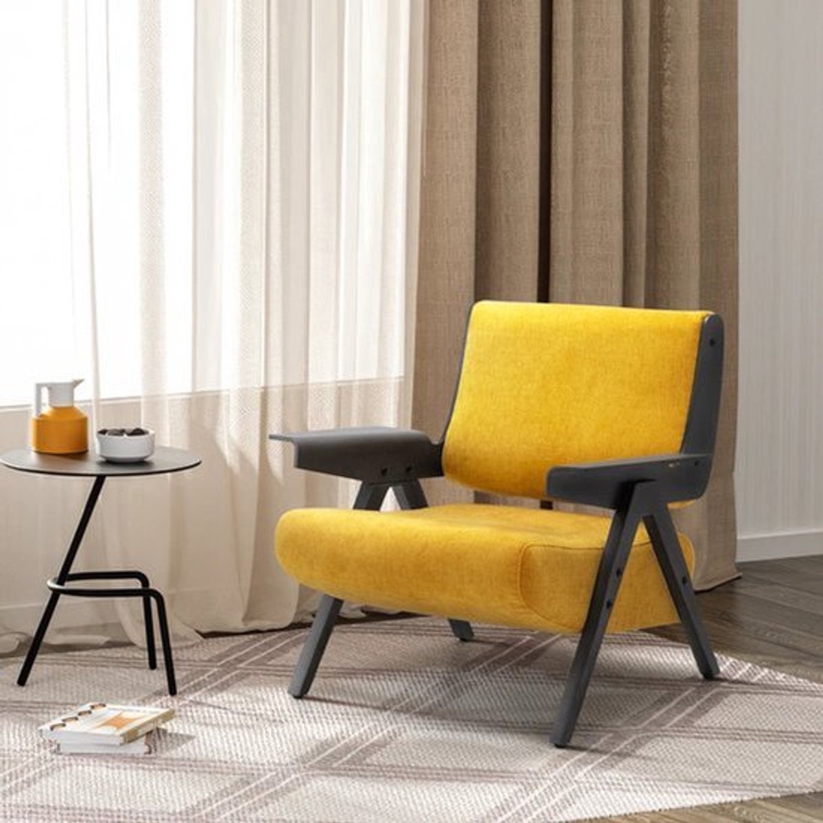 Fauteuil - Loungestoel - Loungestoel Binnen - Fauteuils met Armleuning - Modern Minimalist
