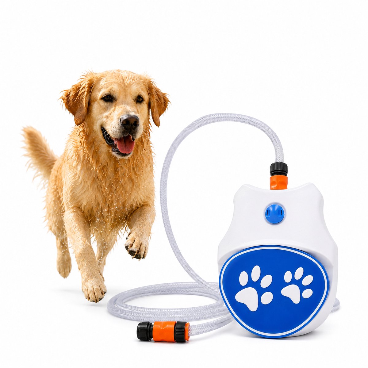 Honden drinkfontein - Interactief hondenspeelgoed voor buiten - Waterspeelgoed voor honden - Automatische waterfontein met pedaal - Voor tuin en terras - Zomers speelplezier