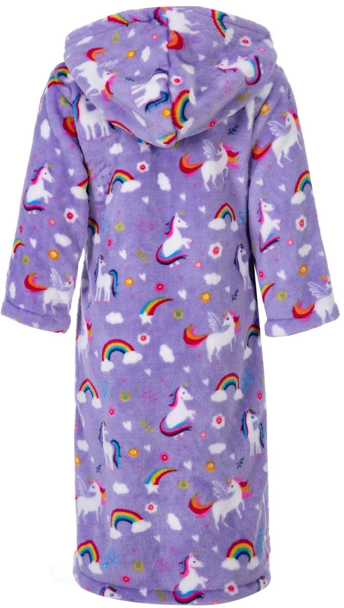 SnelShoppen - Badjas voor Kinderen met Capuchon, Behaaglijke Warme Koraalfleece Ochtendjas voor Jongens en Meisjes, Hoodie 2-9 Jaar, Perfect voor Thui