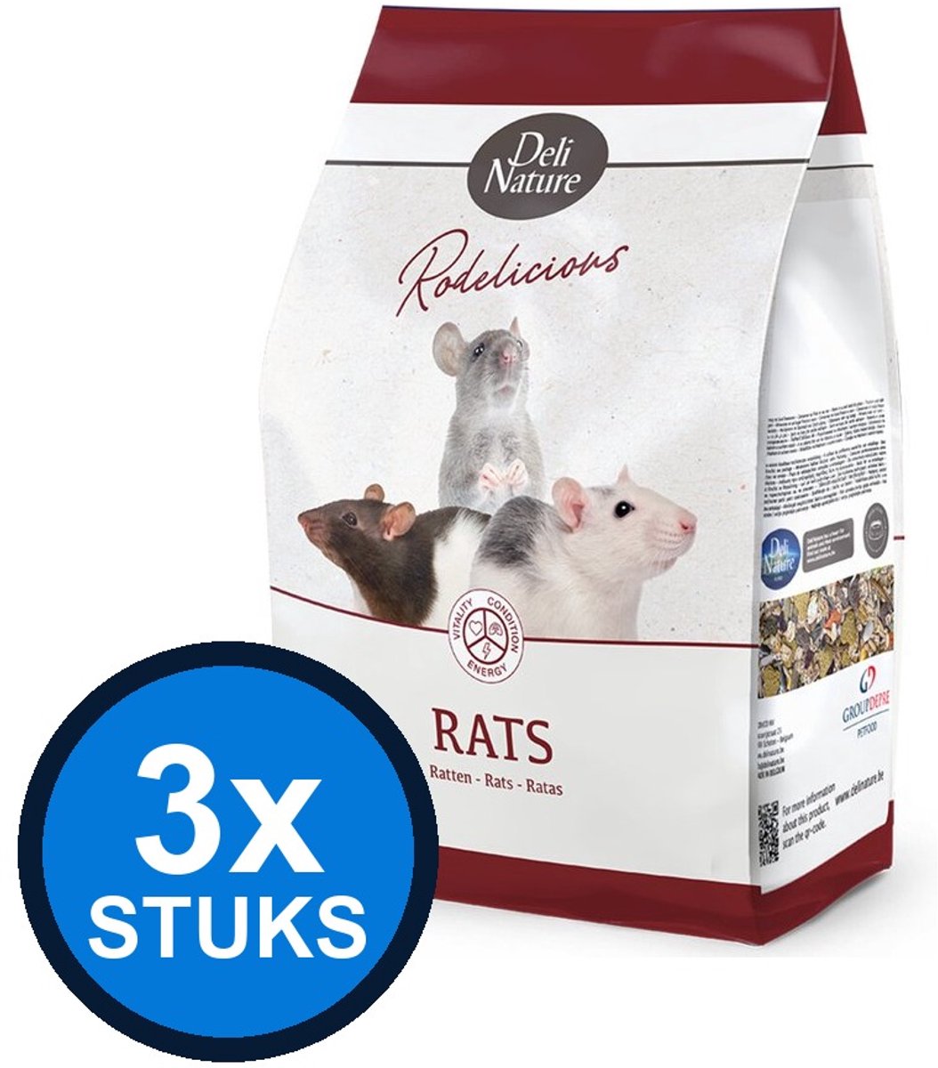 3x Deli Nature - Rodelicious ratten 2,5kg
